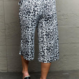 Ninexis Leopard High Waist Flowy Wide Leg Pants with Pockets - Crazy Like a Daisy Boutique