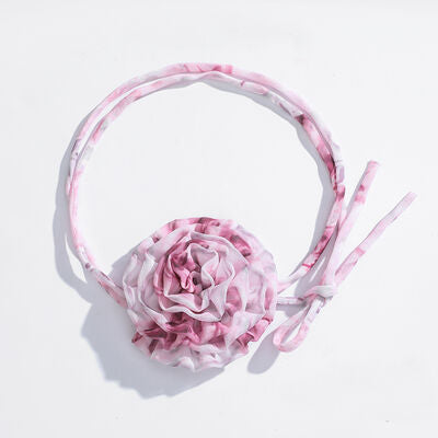 Camellia Flower Tie Choker Necklace - Crazy Like a Daisy Boutique