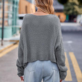 Round Neck Cable-Knit Sweater - Crazy Like a Daisy Boutique