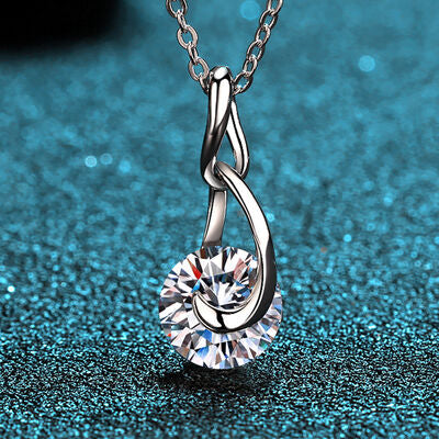 2 Carat Moissanite 925 Sterling Silver Necklace - Crazy Like a Daisy Boutique
