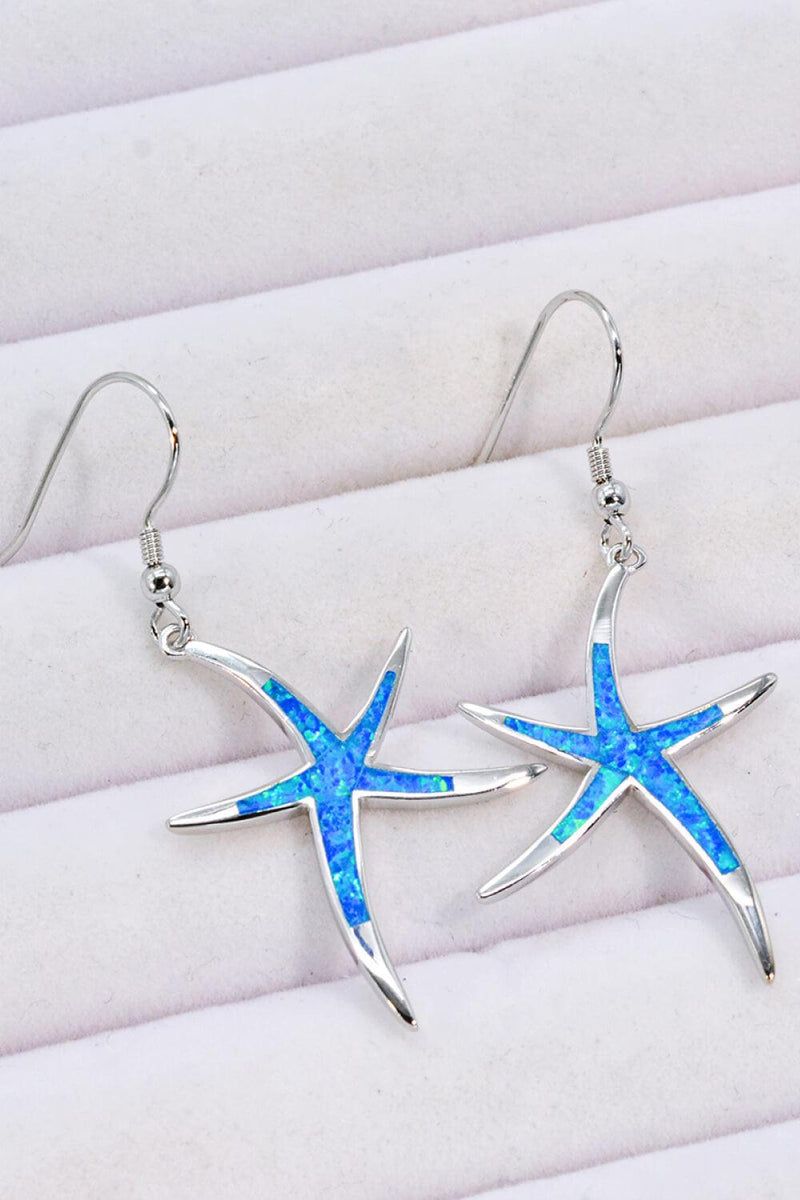 Blue Opal Starfish Drop Earrings - Crazy Like a Daisy Boutique