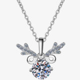 1 Carat Moissanite 925 Sterling Silver Necklace - Crazy Like a Daisy Boutique #