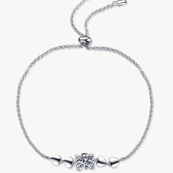 Moissanite Heart Bracelet 1 Carat - Crazy Like a Daisy Boutique #