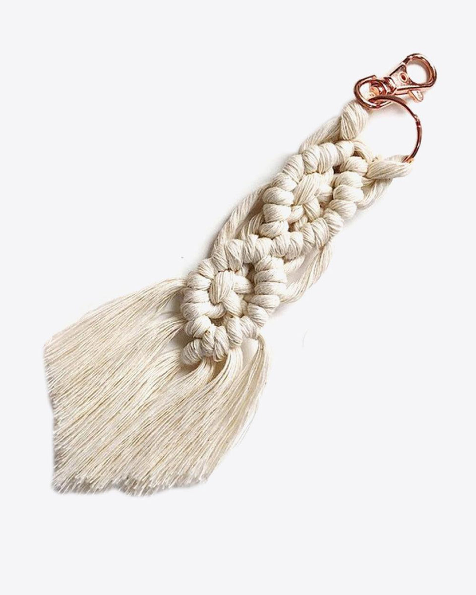Assorted 4-Pack Macrame Fringe Keychain - Crazy Like a Daisy Boutique