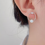 New Beginnings Circle Opal Earrings - Crazy Like a Daisy Boutique #
