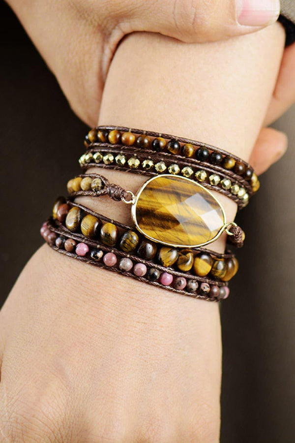 Natural Stone Layered Bracelet - Crazy Like a Daisy Boutique #