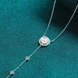 Moissanite Rhodium-Plated Necklace - Crazy Like a Daisy Boutique
