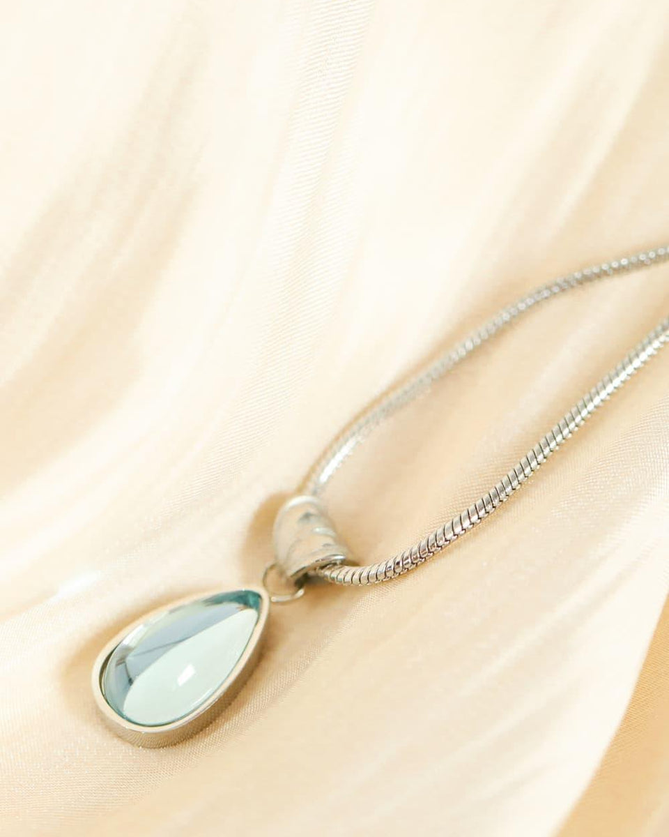Teardrop Shape Titanium Steel Pendant Necklace - Crazy Like a Daisy Boutique