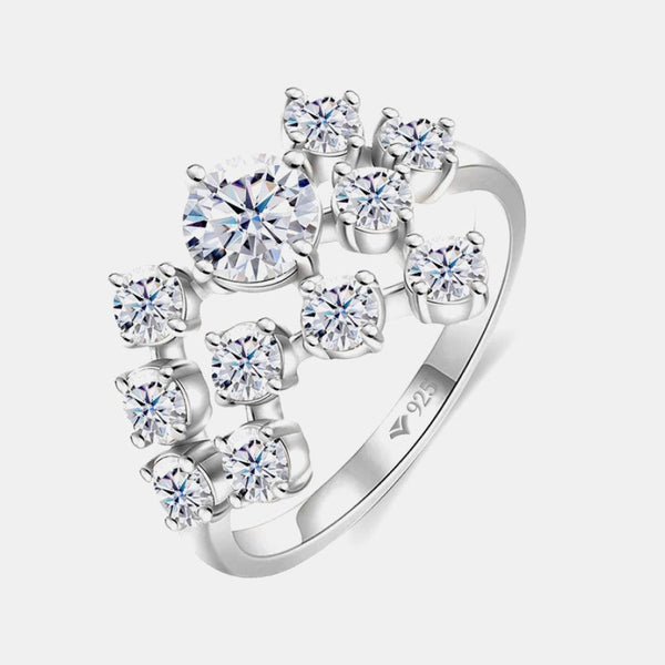 9.27 Carat Moissanite 925 Sterling Silver Ring - Crazy Like a Daisy Boutique