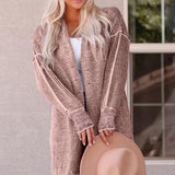 Heathered Open Front Longline Cardigan - Crazy Like a Daisy Boutique