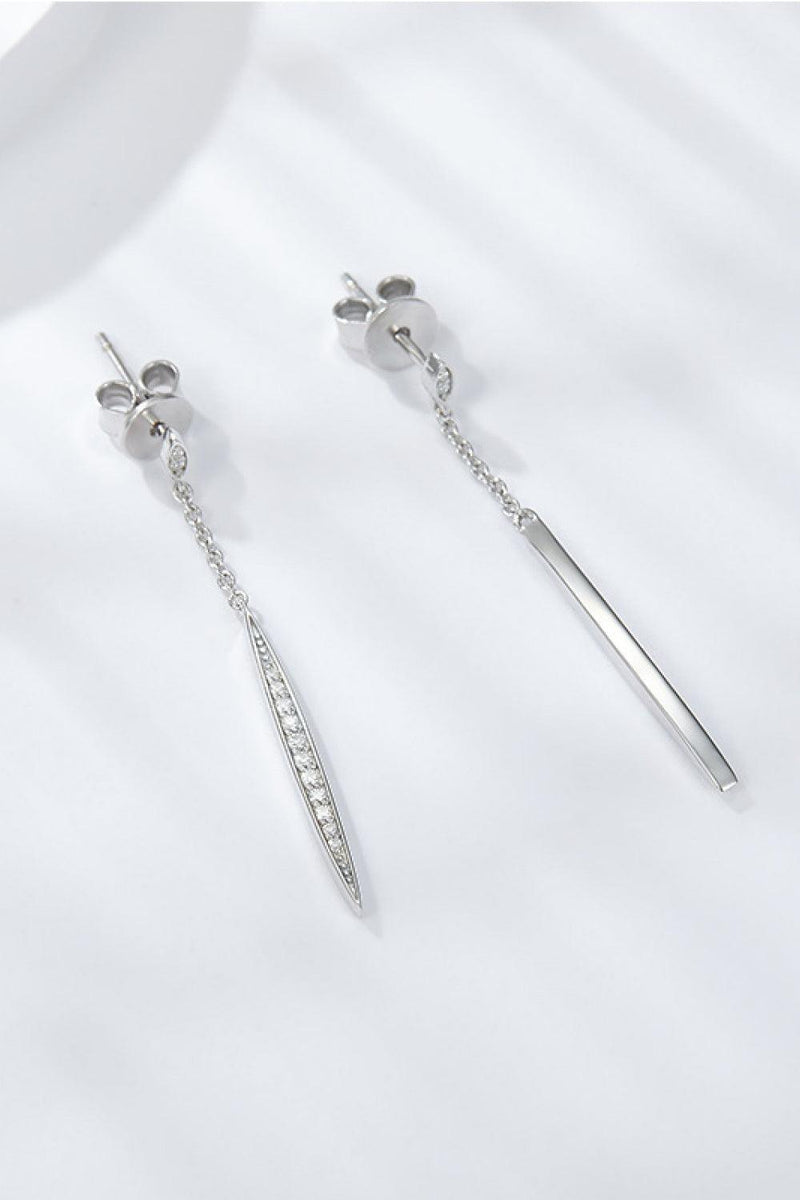 Elegant Moissanite 925 Sterling Silver Drop Earrings - Crazy Like a Daisy Boutique