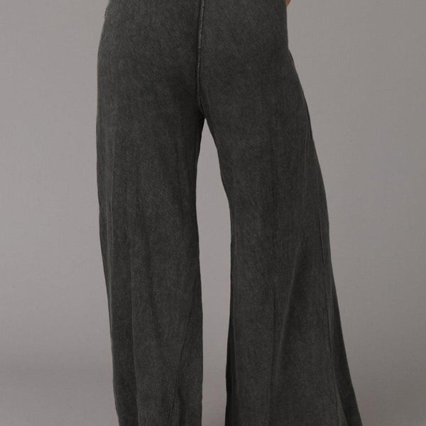 Wide Leg Pocketed Pants - Crazy Like a Daisy Boutique