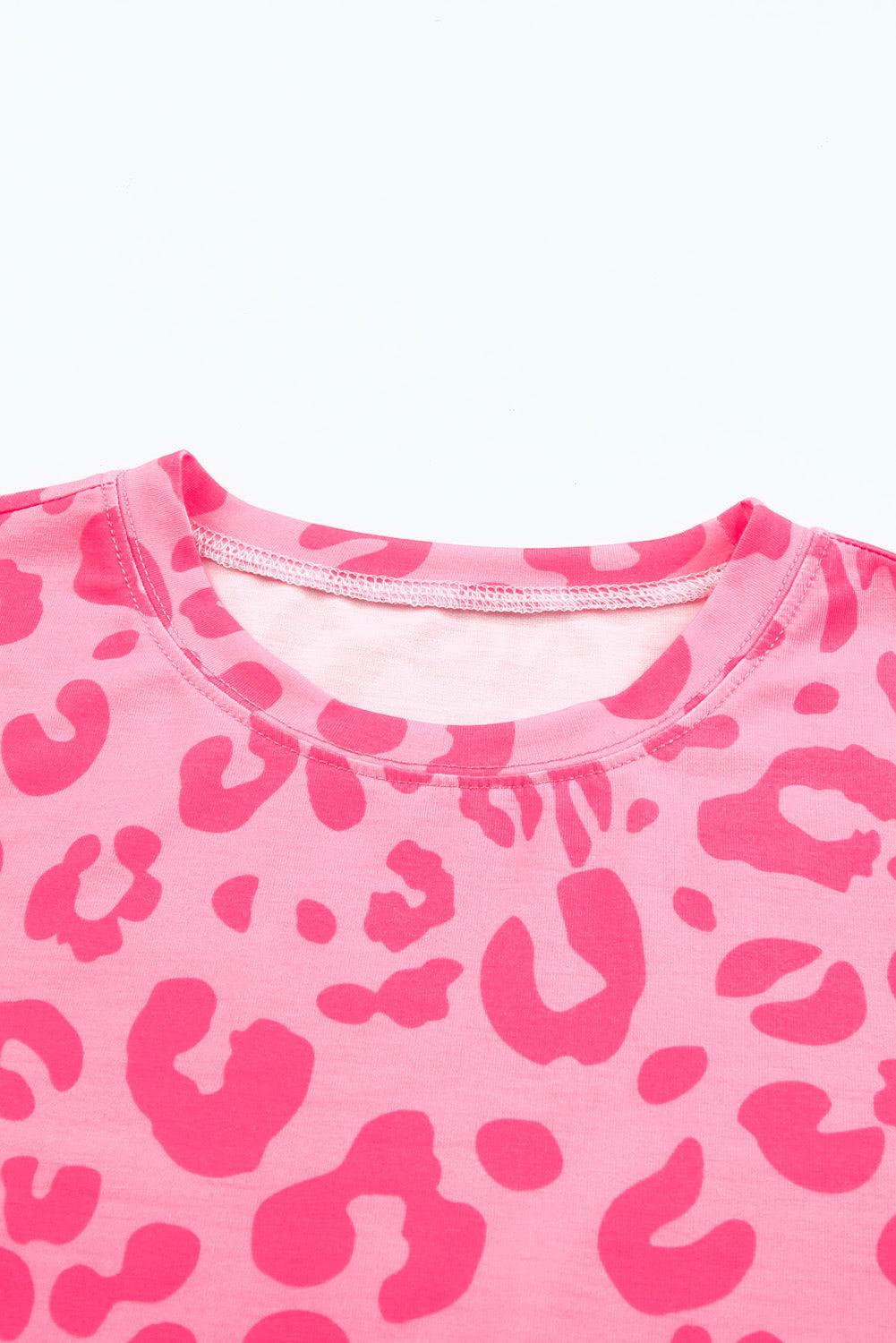 Leopard Round Neck Tee - Crazy Like a Daisy Boutique #