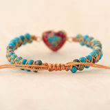 Handmade Heart Shape Natural Stone Bracelet - Crazy Like a Daisy Boutique #