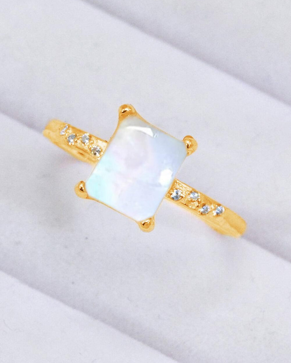 Square Moonstone Ring - Crazy Like a Daisy Boutique