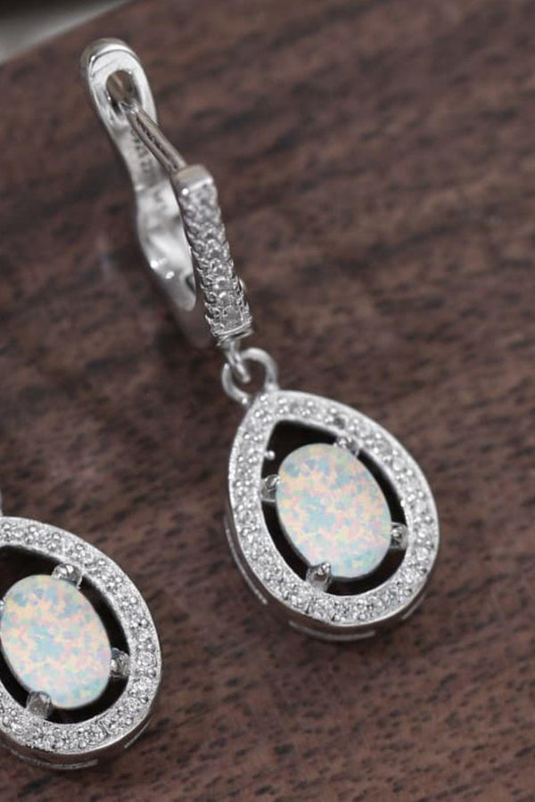 Opal Pear Shaped Drop Earrings - Crazy Like a Daisy Boutique #