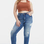 BAYEAS Full Size High Waist Distressed Paint Splatter Pattern Jeans - Crazy Like a Daisy Boutique #