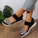 PU Leather Open Toe Low Heel Sandals - Crazy Like a Daisy Boutique