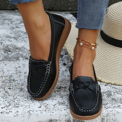 Weave Wedge Heeled Loafers - Crazy Like a Daisy Boutique #