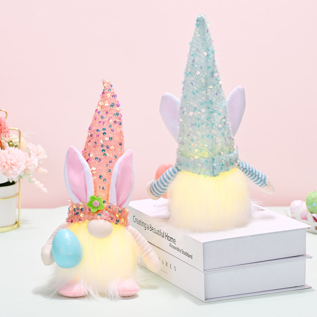 Easter Sequin Pointed Hat Faceless Gnome - Crazy Like a Daisy Boutique #