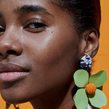 Bloosm Flower and Teardrop Resin Dangle Earrings - Crazy Like a Daisy Boutique