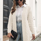 Open Front Cable-Knit Cardigan - Crazy Like a Daisy Boutique #