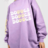 Simply Love Full Size Round Neck Dropped Shoulder DOGS Graphic Sweatshirt - Crazy Like a Daisy Boutique