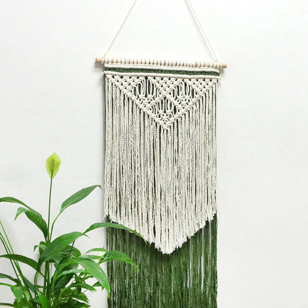 Contrast Fringe Handmade Macrame Wall Hanging - Crazy Like a Daisy Boutique #