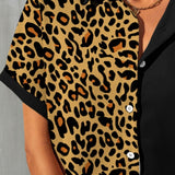 Leopard Button Up Short Sleeve Shirt - Crazy Like a Daisy Boutique #