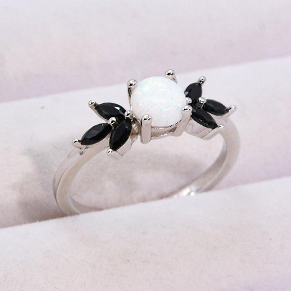 Opal and Zircon Contrast Ring - Crazy Like a Daisy Boutique #