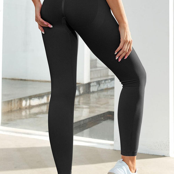 Wide Waistband Sports Leggings - Crazy Like a Daisy Boutique