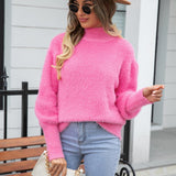 Turtle Neck Long Sleeve Pullover Sweater - Crazy Like a Daisy Boutique