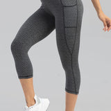 Contrast Stitching High Waist Active Pants - Crazy Like a Daisy Boutique