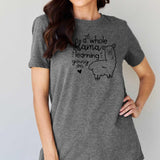 Simply Love Full Size LLAMA LEARNING Graphic T-Shirt - Crazy Like a Daisy Boutique