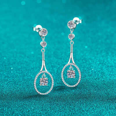 1 Carat Moissanite 925 Sterling Silver Drop Earrings - Crazy Like a Daisy Boutique