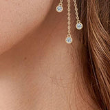 1.2 Carat Moissanite Layered Chain Earrings - Crazy Like a Daisy Boutique