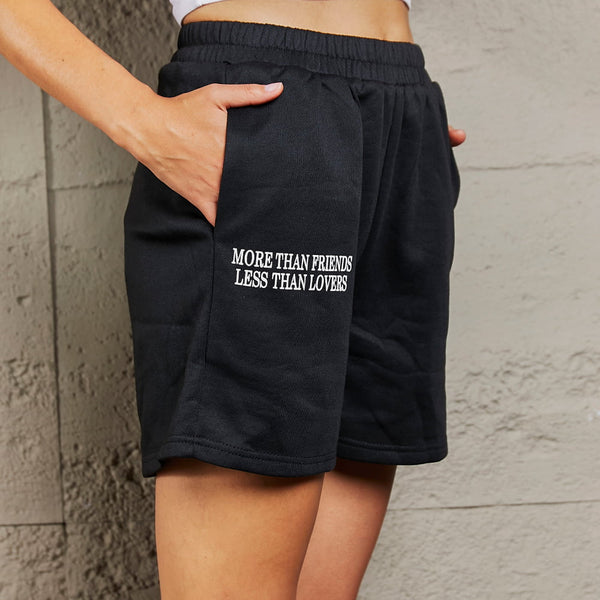 MORE THAN FRIENDS LESS THAN LOVERS Shorts - Crazy Like a Daisy Boutique #