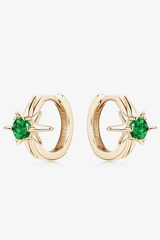 Lab-Grown Emerald Huggie Earrings - Crazy Like a Daisy Boutique #