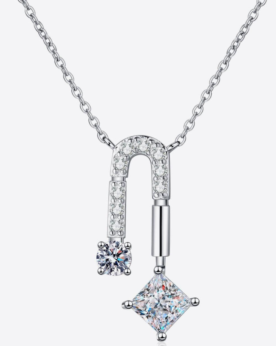 1.3 Carat Moissanite 925 Sterling Silver Necklace - Crazy Like a Daisy Boutique