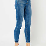 Judy Blue Full Size Cuffed Hem Skinny Jeans - Crazy Like a Daisy Boutique #