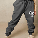 Simply Love Full Size Drawstring Heart Graphic Long Sweatpants - Crazy Like a Daisy Boutique