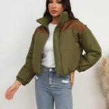 Two-Tone Zip-Up Puffer Jacket - Crazy Like a Daisy Boutique