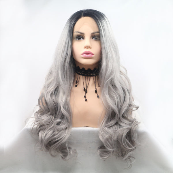 13*3" Lace Front Wigs Synthetic Long Wavy 24" 130% Density - Crazy Like a Daisy Boutique #