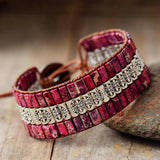 Handmade Triple Layer Natural Stone Bracelet - Crazy Like a Daisy Boutique #