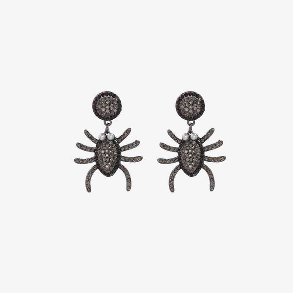 Spider Rhinestone Alloy Earrings - Crazy Like a Daisy Boutique #