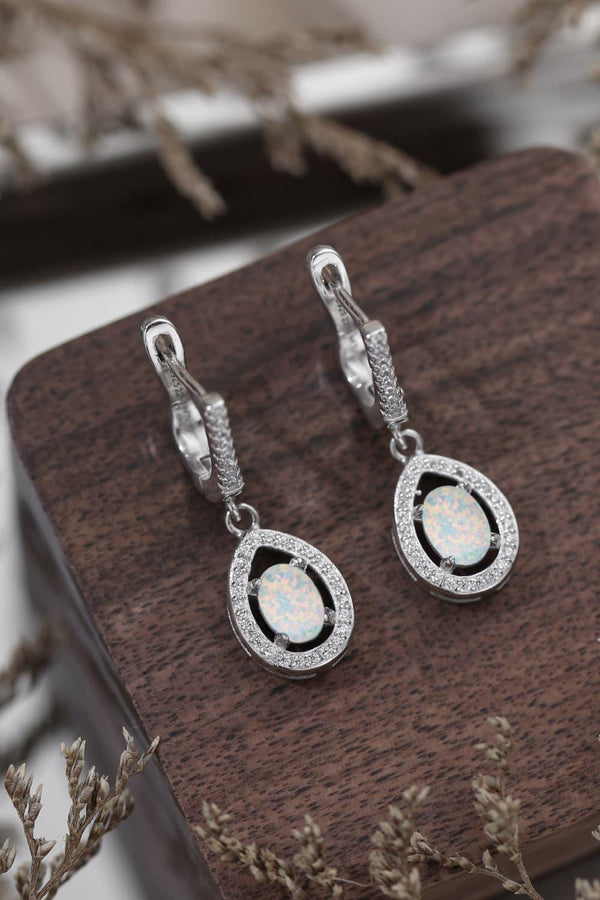 Opal Pear Shaped Drop Earrings - Crazy Like a Daisy Boutique #