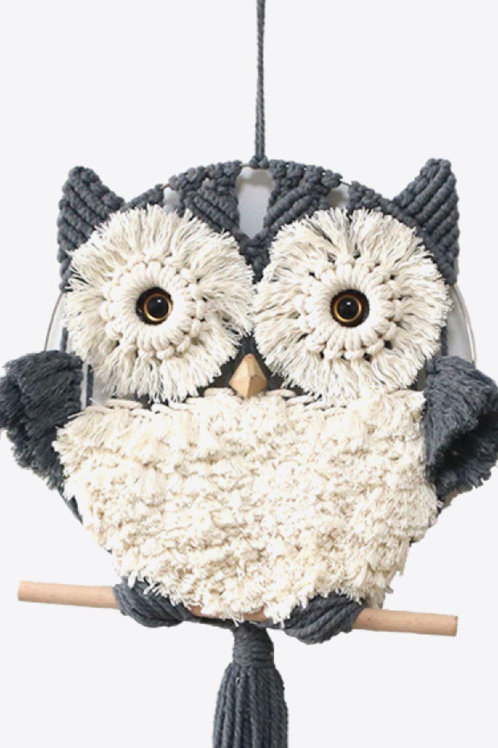 Hand-Woven Tassel Owl Macrame Wall Hanging - Crazy Like a Daisy Boutique #