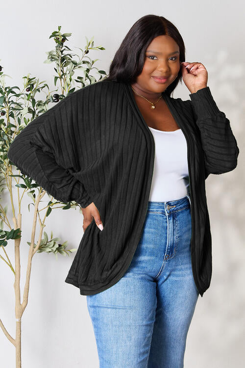 Basic Bae Full Size Ribbed Cocoon Cardigan - Crazy Like a Daisy Boutique #
