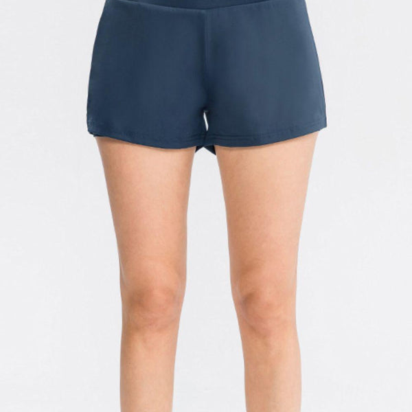 Wide Waistband Sports Shorts with Pockets - Crazy Like a Daisy Boutique