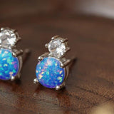 4-Prong Opal Stud Earrings - Crazy Like a Daisy Boutique